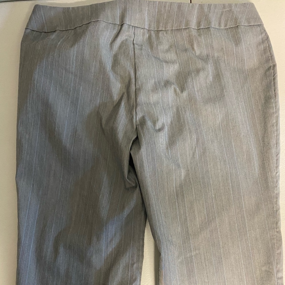 Gray stripped work shorts
